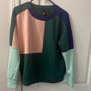 Women’s Adidas Multicolor Colorblock Panel Sweatshirt Sz S